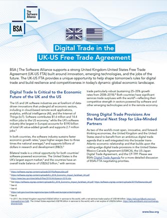 US-UK Free Trade Agreement Cover