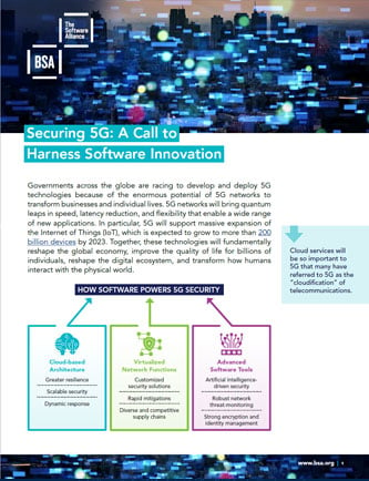 BSA 5G Security Agenda cover