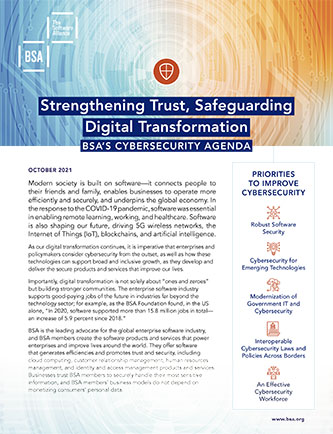 BSA's Cybersecurity Agenda cover
