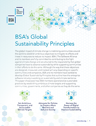 BSA’s Global Sustainability Principles cover