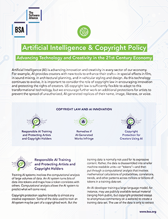 Artificial Intelligence and Copyright Policy cover