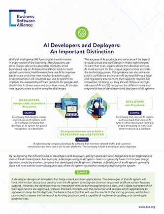 AI Developers and Deployers: An Important Distinction cover