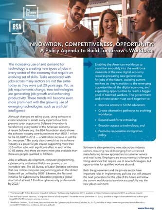 BSA Policy Agenda to Build Tomorrow’s Workforce