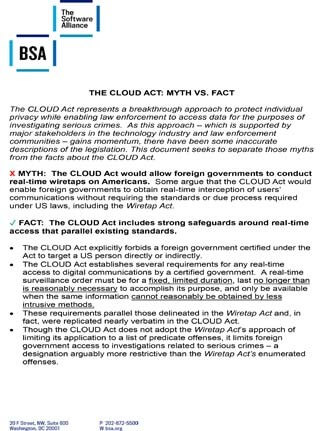 The CLOUD Act: Myth vs. Fact