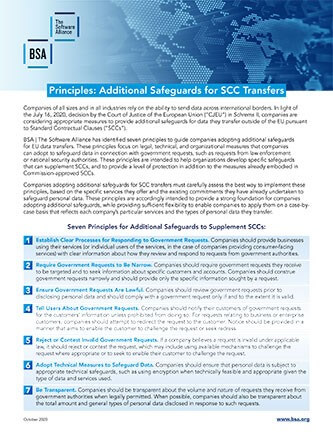 Principles: Additional Safeguards for SCC Transfers cover