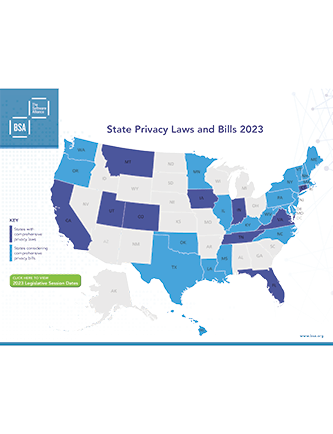 US: BSA State Privacy Bills and Laws Map cover
