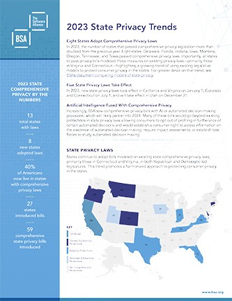 BSA 2023 State Legislative Summary – Privacy cover page