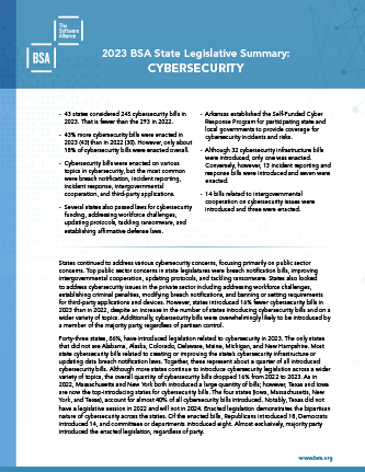 US: 2023 State Cybersecurity Legislative Summary
