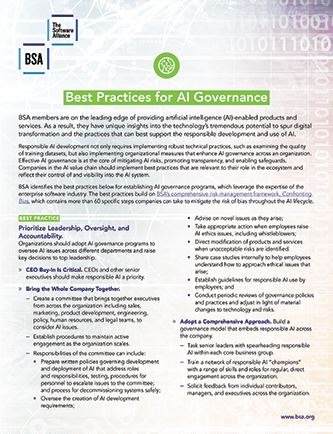 Best Practices for AI Governance cover