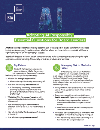 Adopting AI Responsibly: Essential Questions for Board Leaders cover