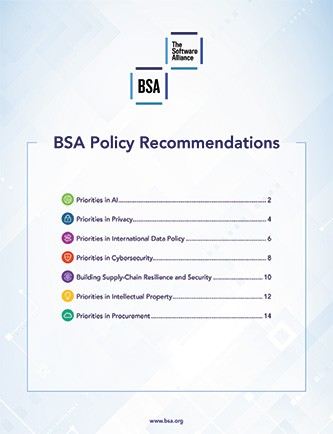 BSA Policy Recommendations cover