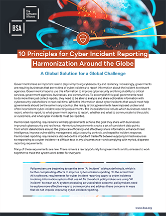 10 Principles for Cyber Incident Reporting Harmonization Around the Globe cover