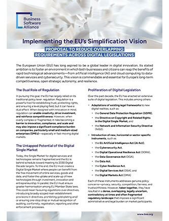 Implementing the EU’s Simplification Vision: A Proposal to Reduce Overlapping Requirements Across Digital Legislations cover