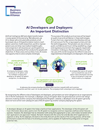 AI Developers and Deployers: An Important Distinction cover