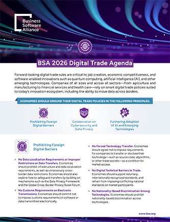 BSA 2026 Digital Trade Agenda Cover