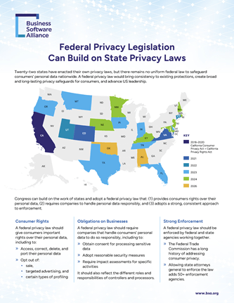 US: Federal Privacy Legislation Can Build on State Privacy Laws