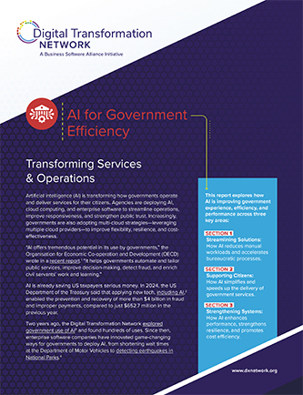 BSA's DTN Cross-Sector Series: AI for Government Efficiency cover