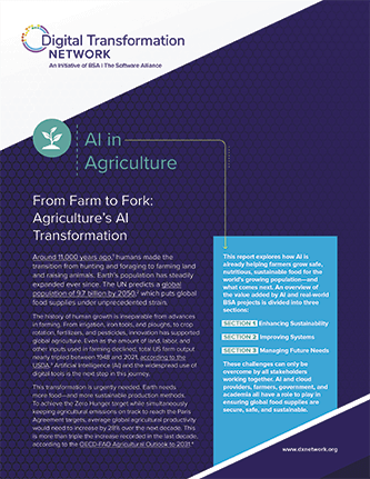 BSA's DTN AI in Agriculture cover
