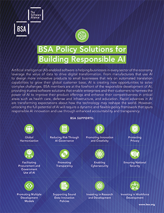 Global: BSA Policy Solutions for Building Responsible AI cover